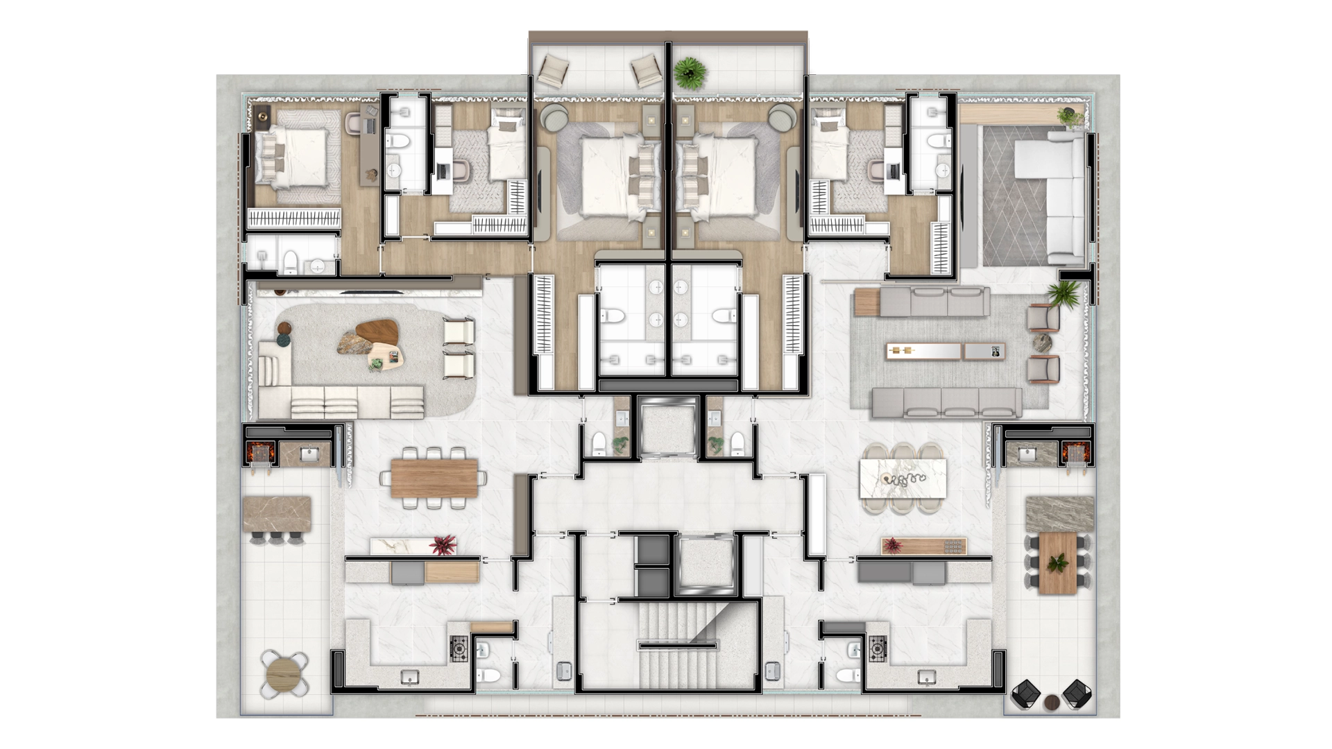Apartamento Tipo 2 - Cozinha Fechada